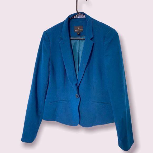 Worthington Jackets & Blazers - Worthington Teal Single Button Blazer Size Medium Vintage